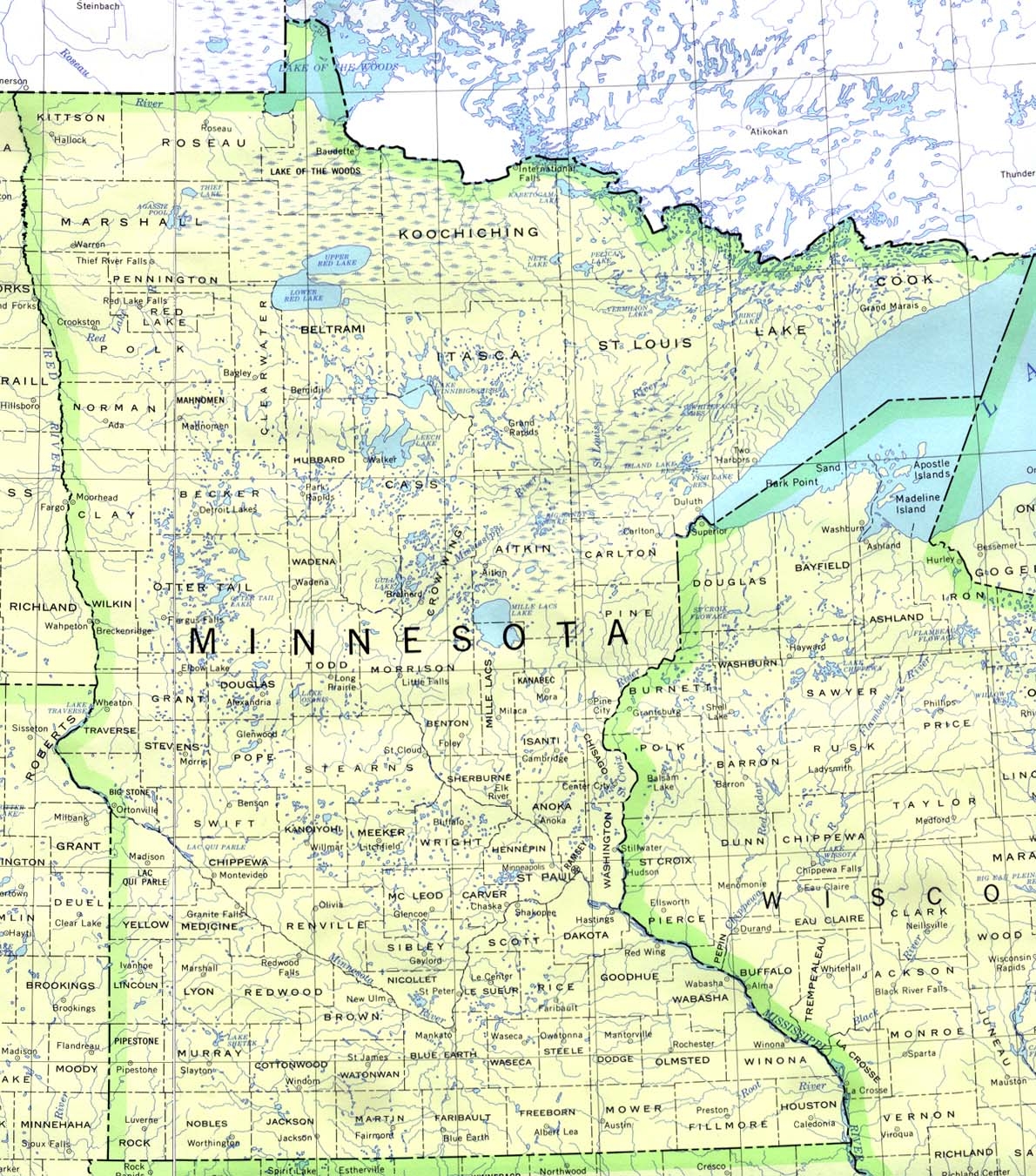 Printable Road Map Of Minnesota Printable Road Map Of Minnesota