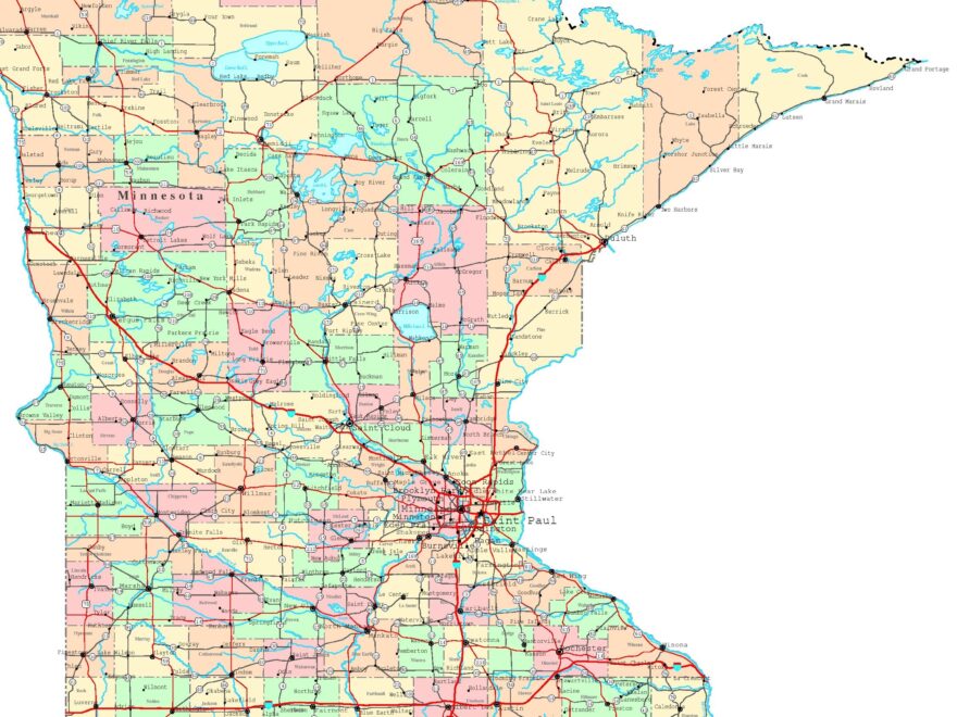 Minnesota Printable Map
