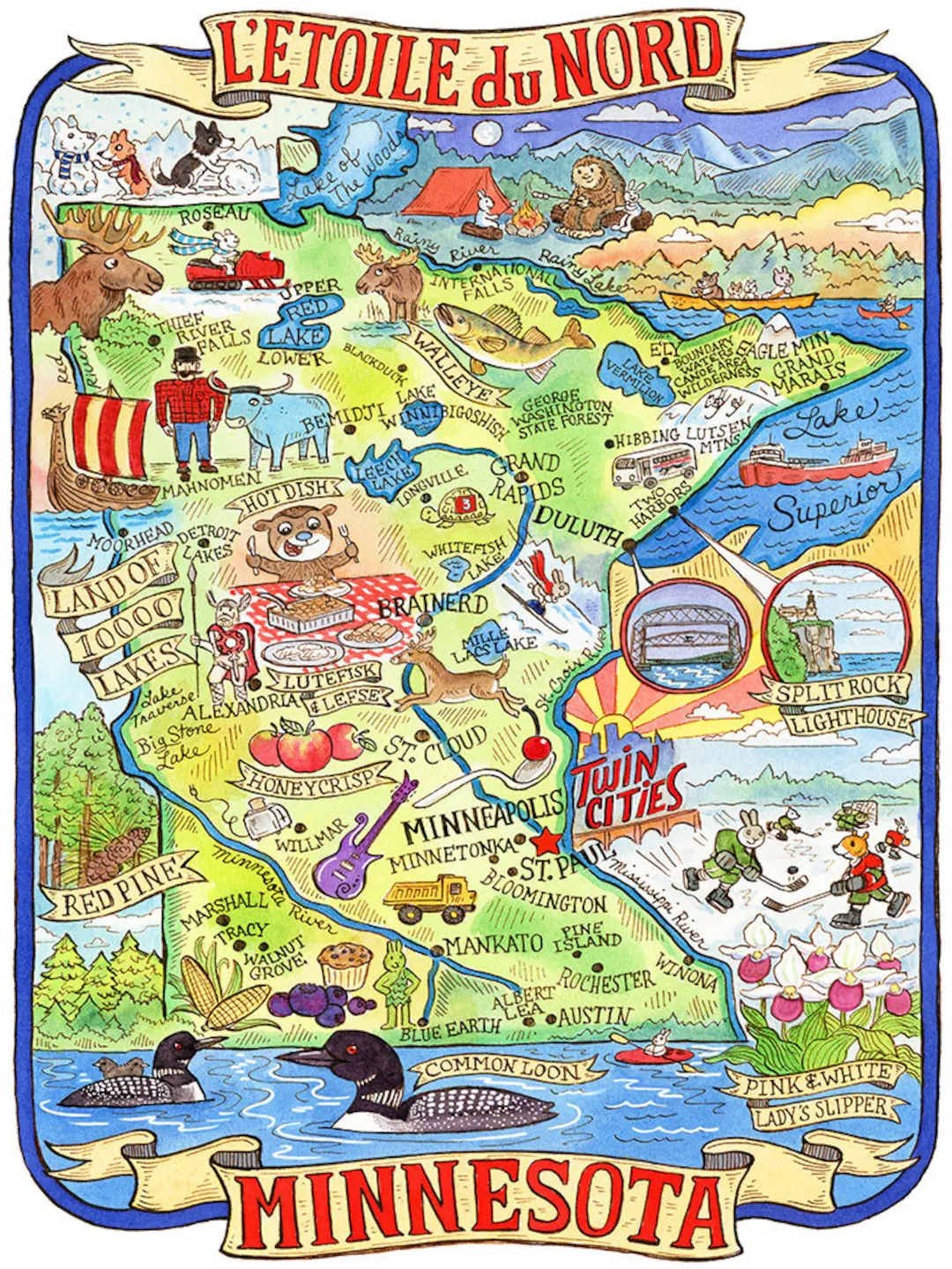 Fun Minnesota State Map Printable Free Fun Minnesota State Map Printable Free