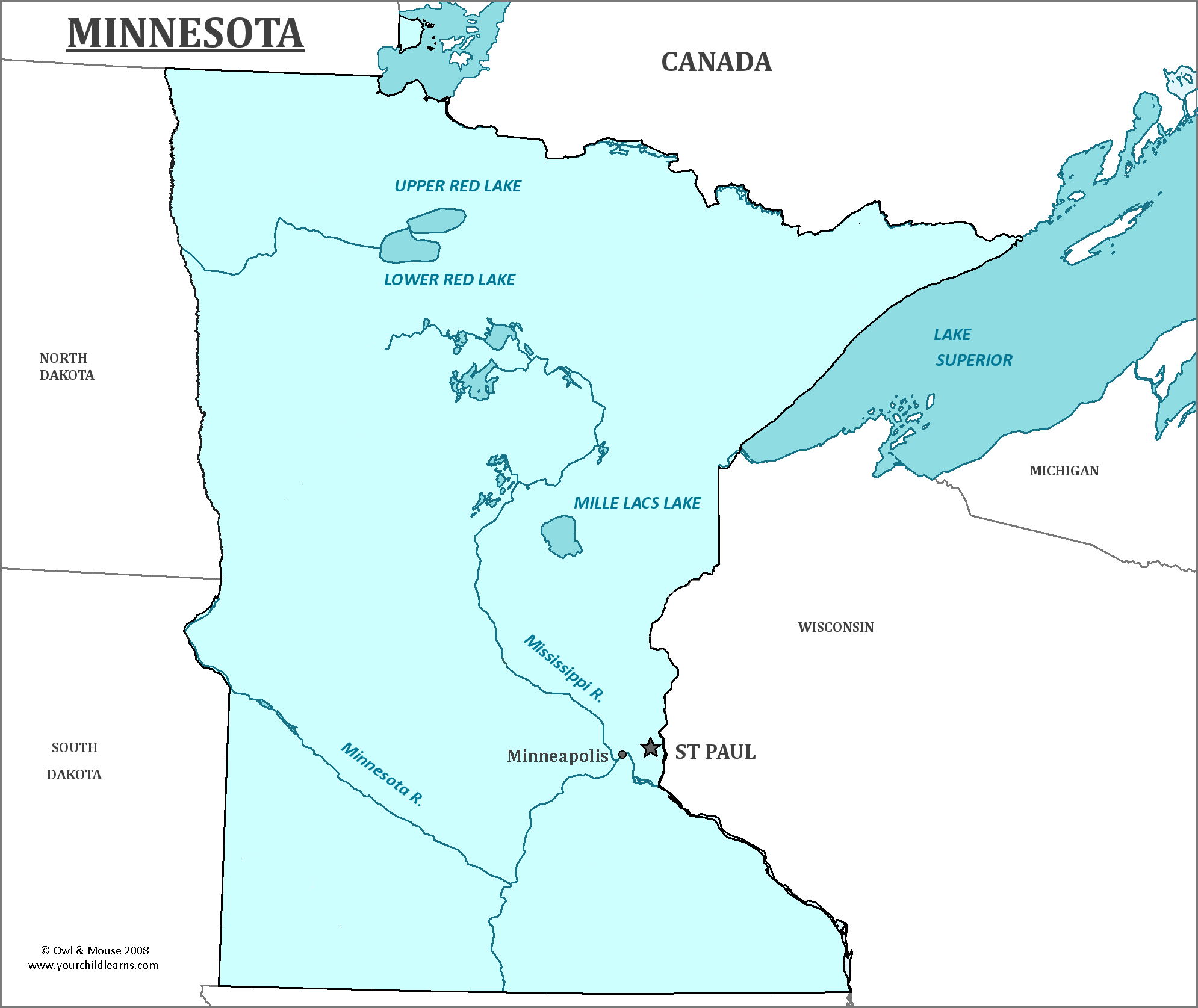 Minnesota State Map Map Of Minnesota And Information About The State