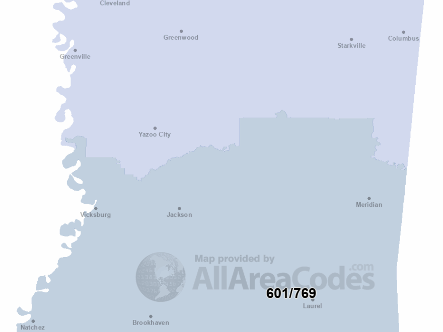 Mississippi Area Codes Map List And Phone Lookup