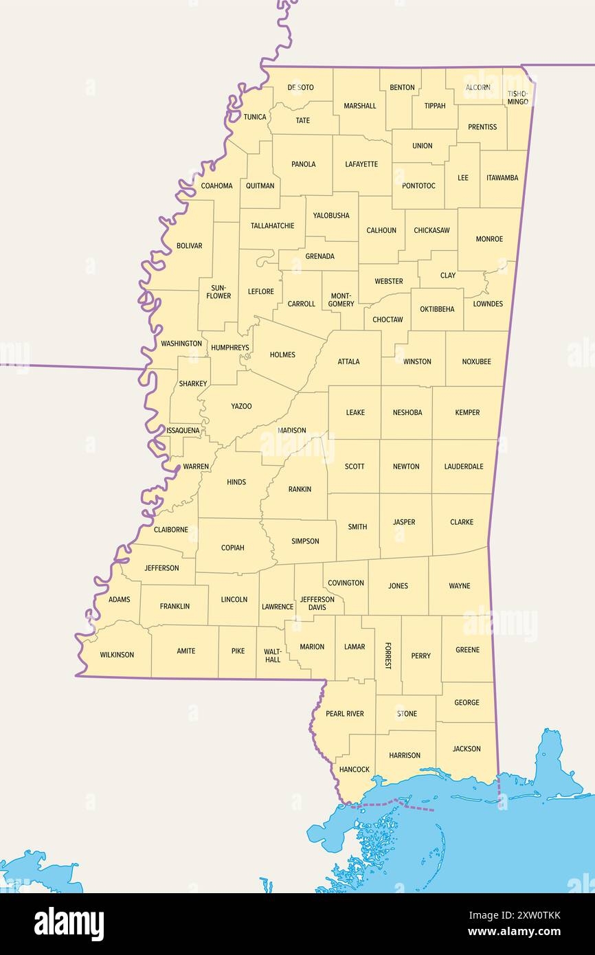 Mississippi State Map Hi res Stock Photography And Images Alamy