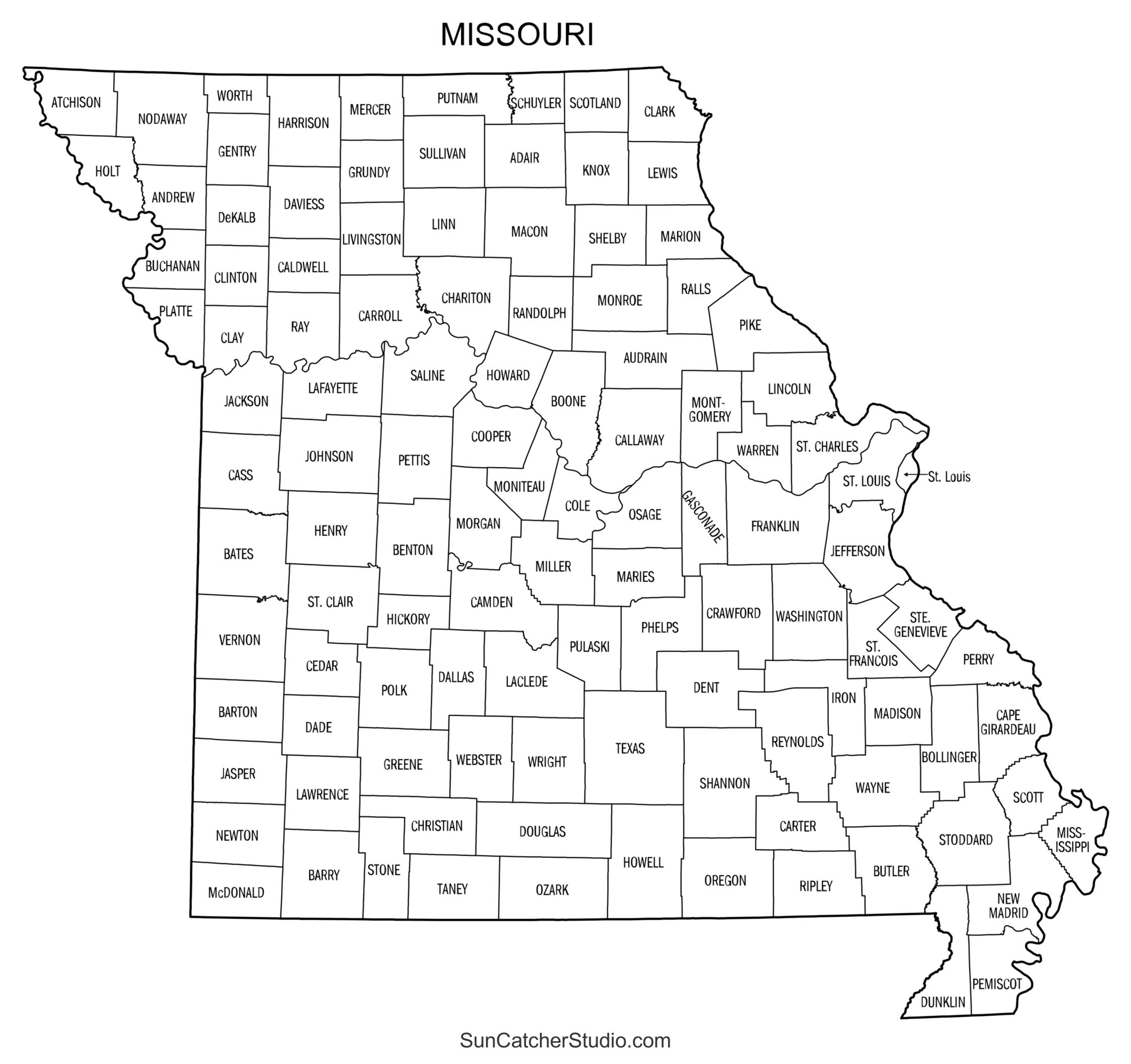 Missouri County Map Printable State Map With County Lines Free Printables Monograms Design Tools Patterns DIY Projects Missouri County Map Printable State Map With County Lines Free Printables Monograms Design Tools Patterns DIY Projects