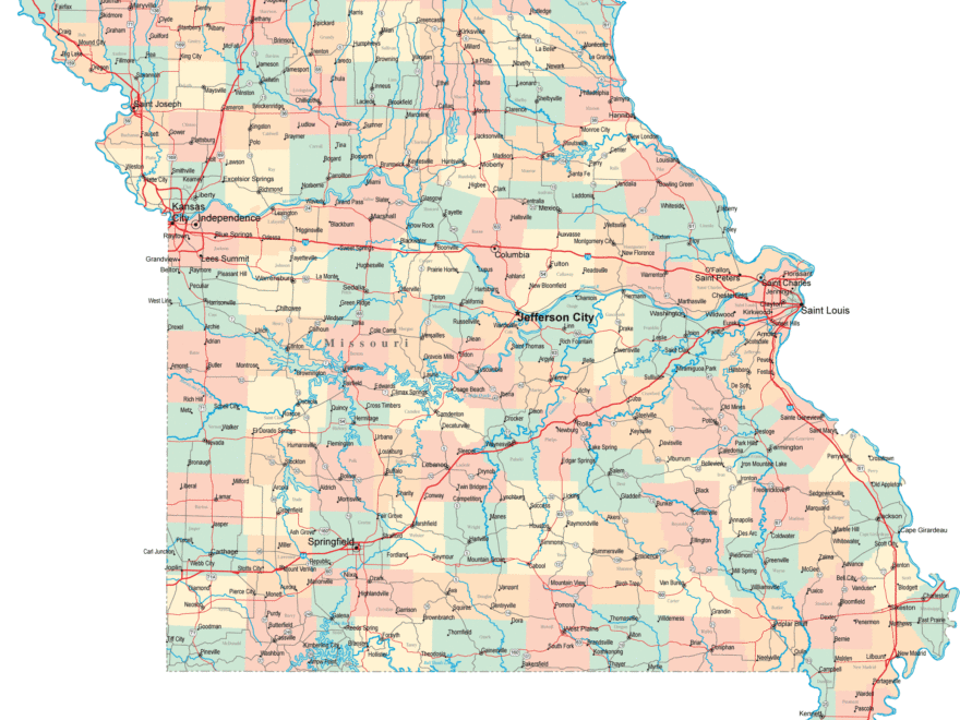Missouri Road Map MO Road Map Missouri Highway Map