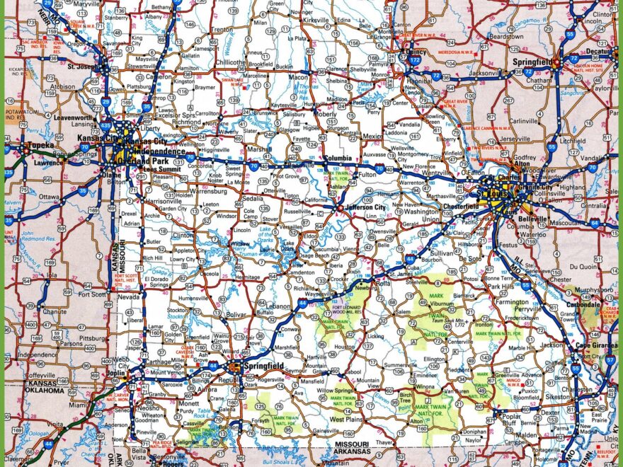 Missouri Road Map Ontheworldmap