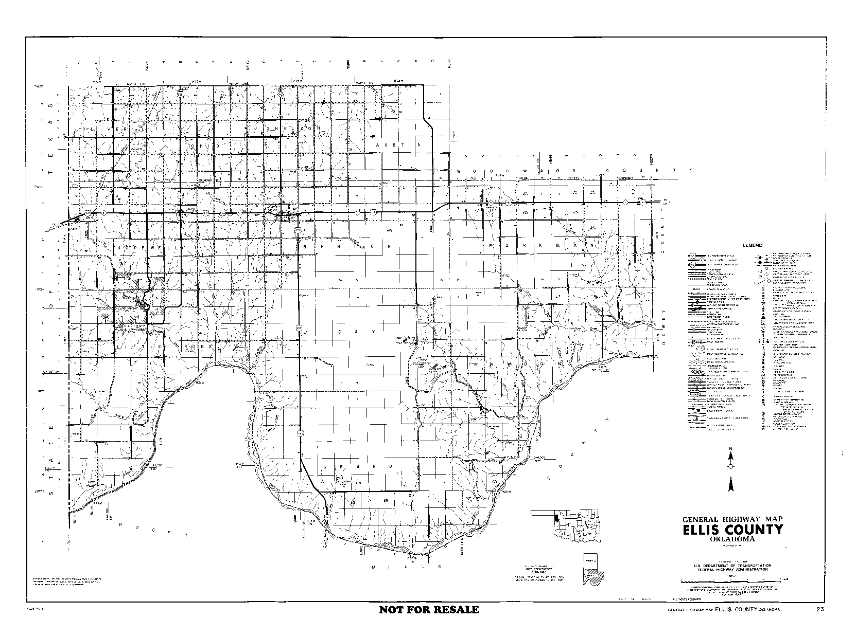 Printable Oklahoma Township Map