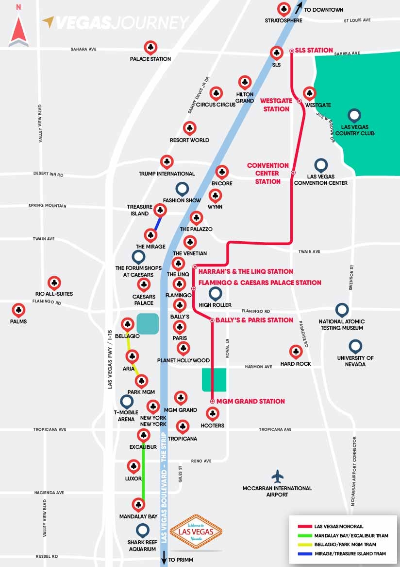 Las Vegas Monorail Map Printable