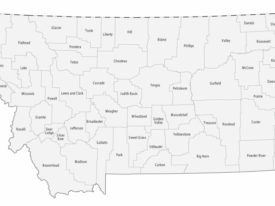 Montana County Map GIS Geography