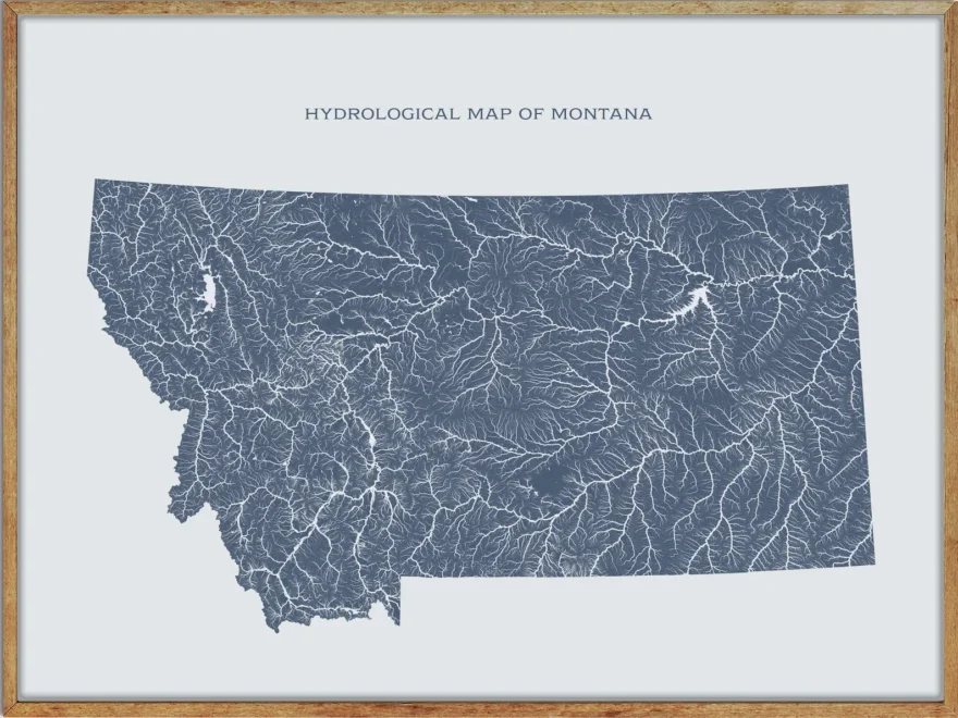 Montana Lakes And Rivers Map Big Sky Country Waterways