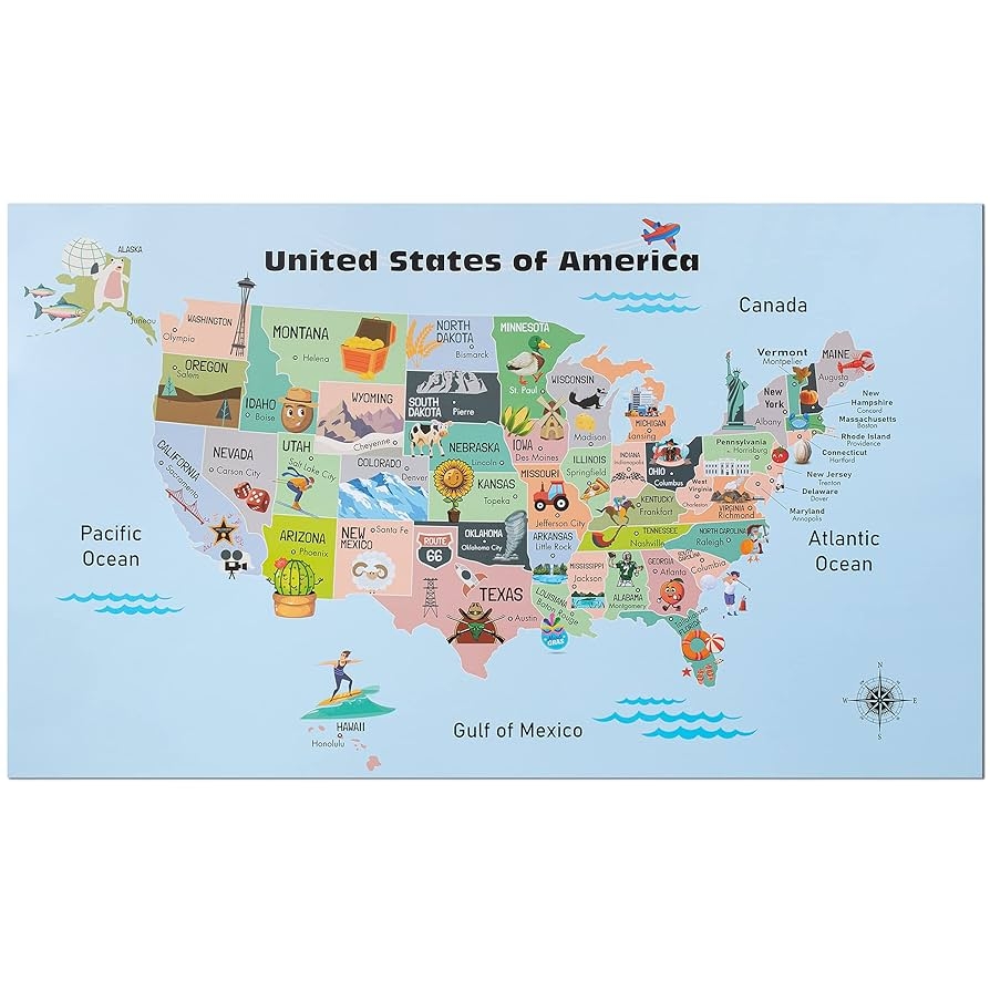 Us Map Printable With States