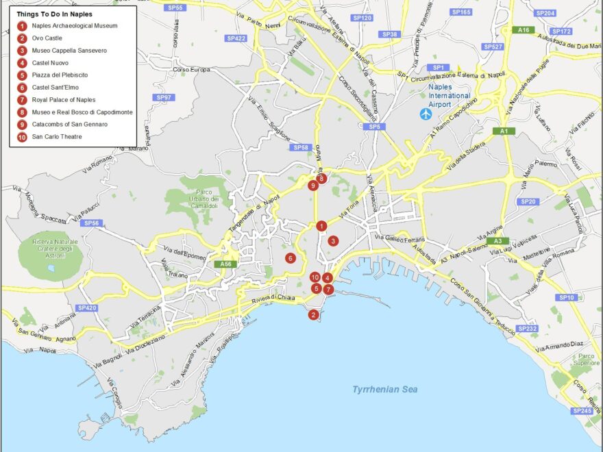 Naples Map Italy GIS Geography