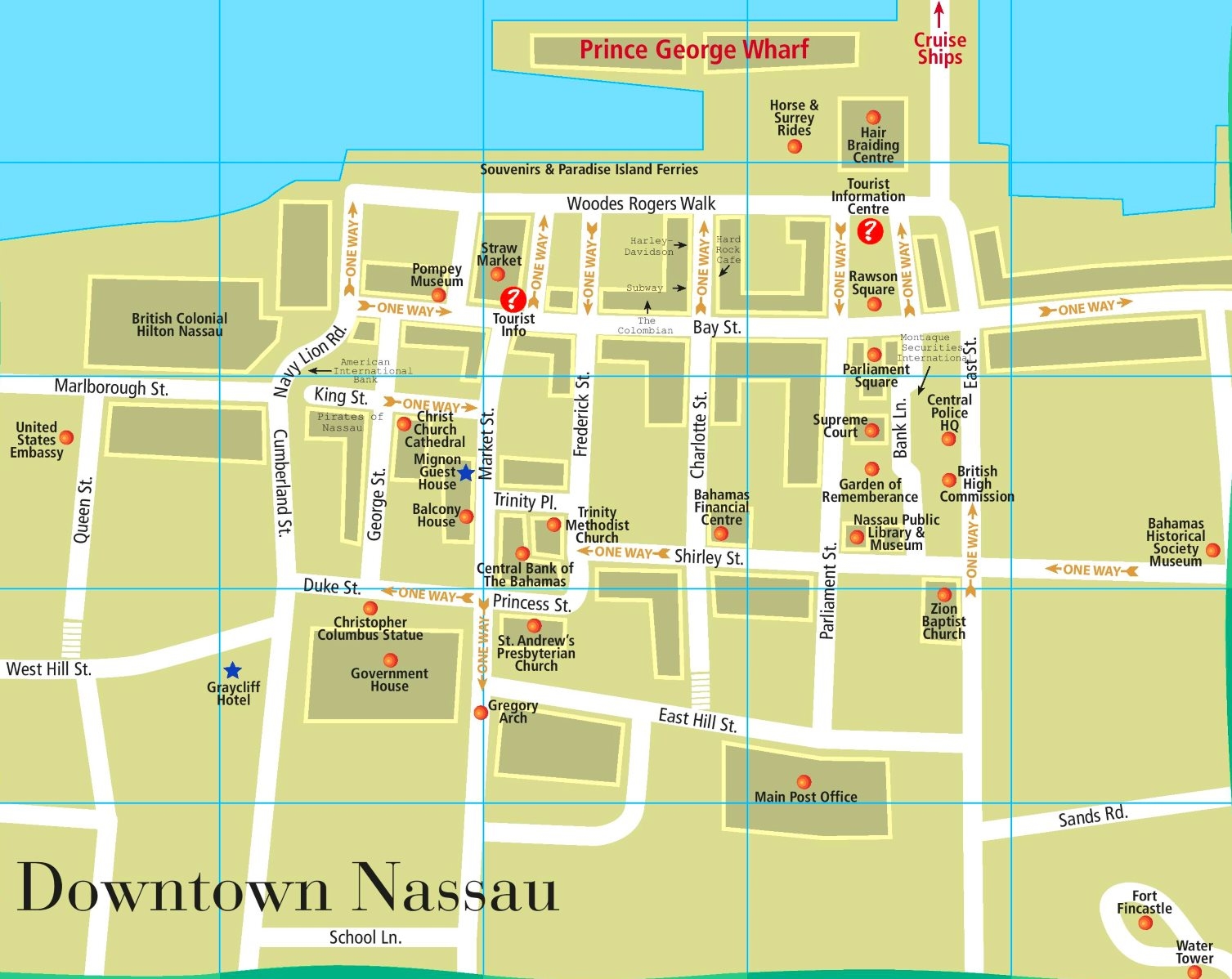 Nassau Bahamas Map Printable