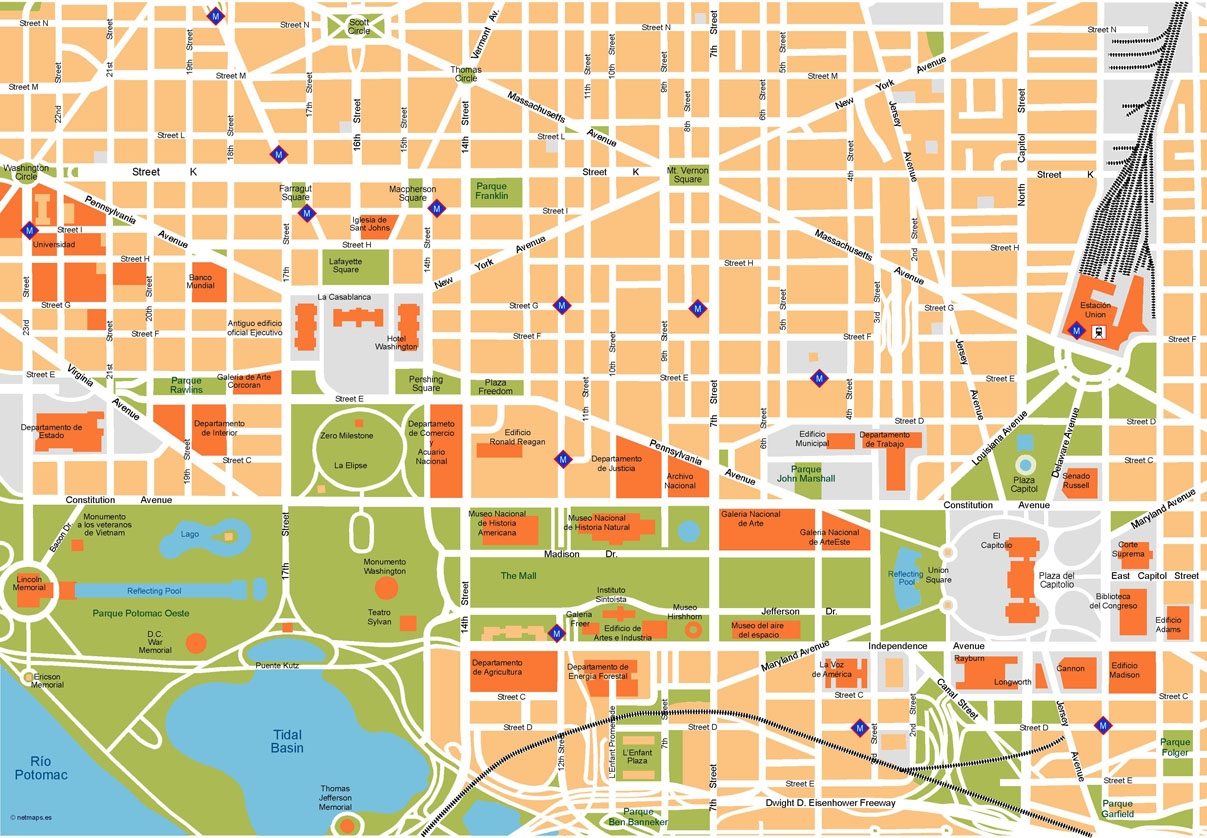 National Mall Inflexible Map