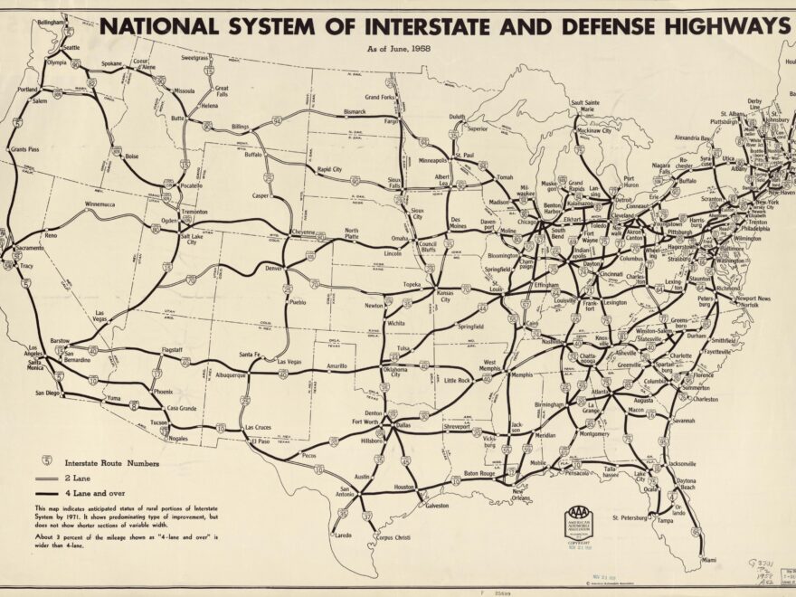 National System Of Interstate And Defense Highways As Of June 1958 Library Of Congress