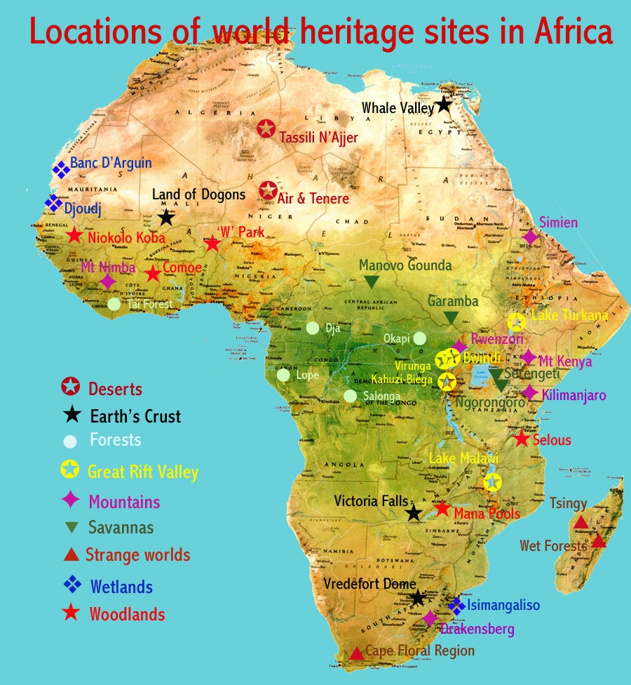 Printable Map Of Africa Game Reserves