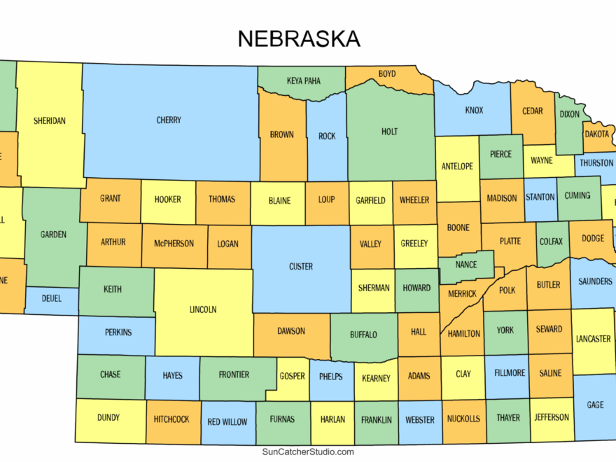 Nebraska County Map Printable State Map With County Lines Free Printables Monograms Design Tools Patterns DIY Projects