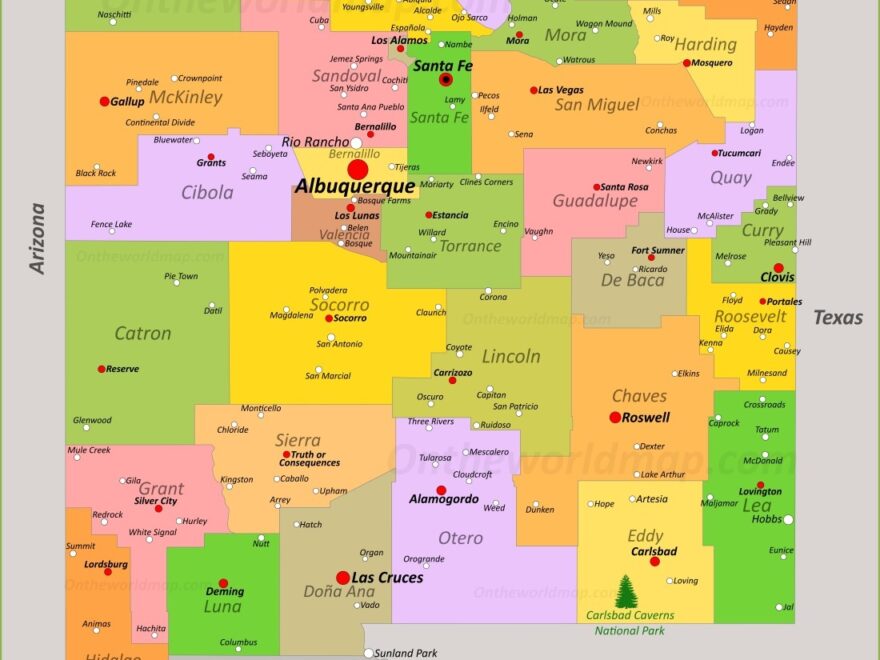 New Mexico State Map USA Maps Of New Mexico NM