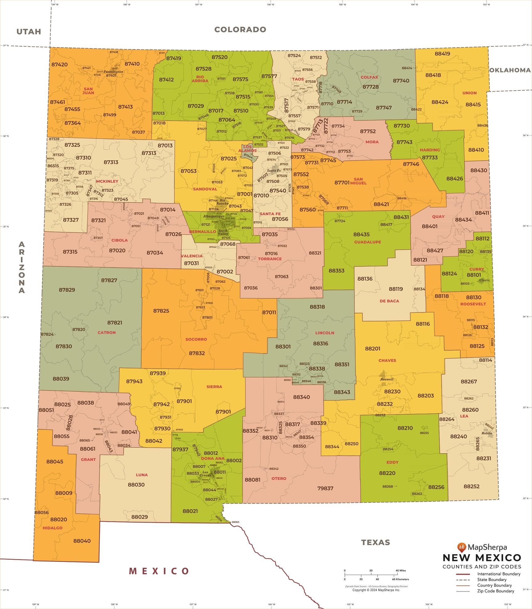 Printable Children Map Of New Mexico