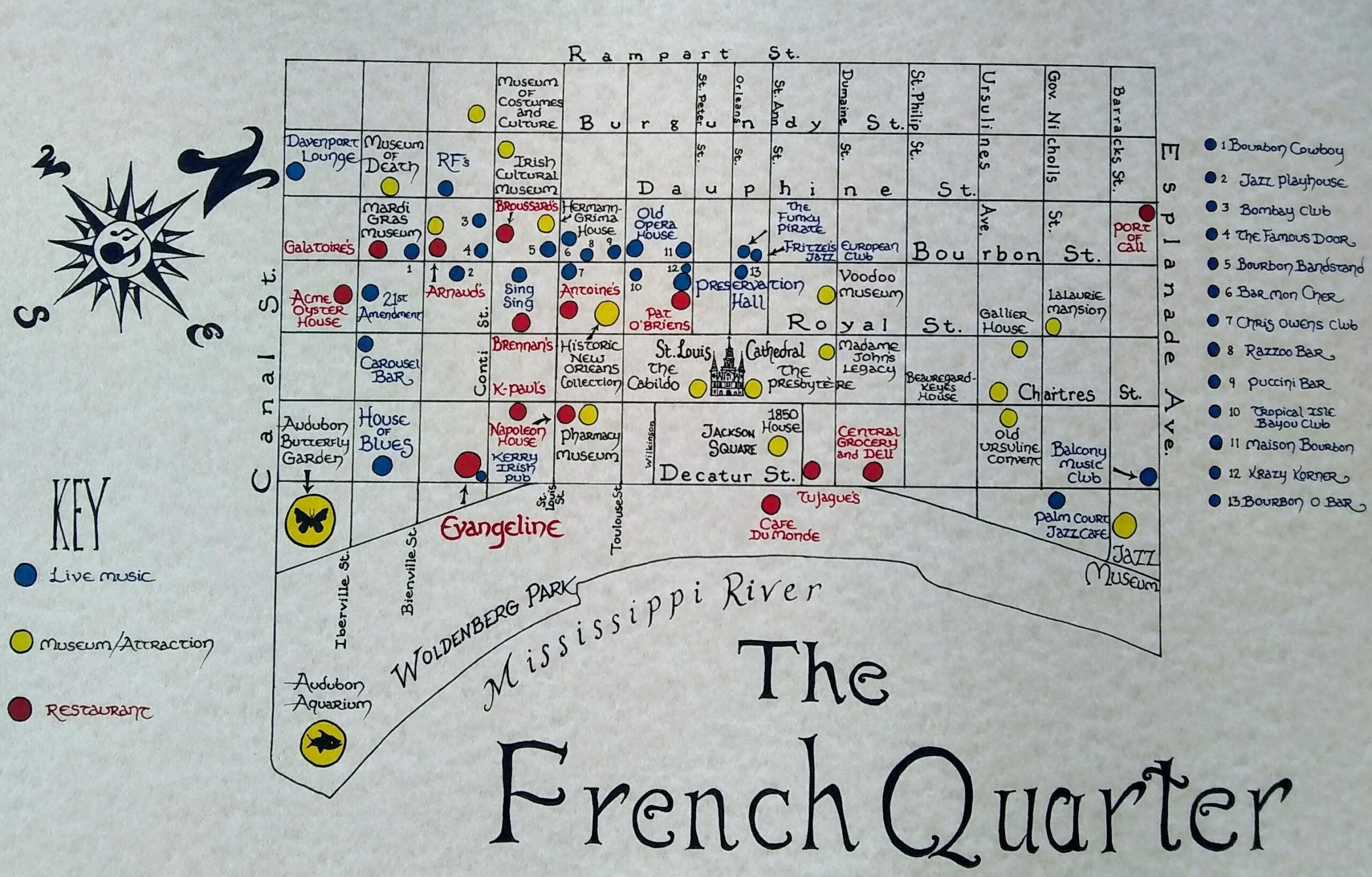 New Orleans Printable Walking Tour Map