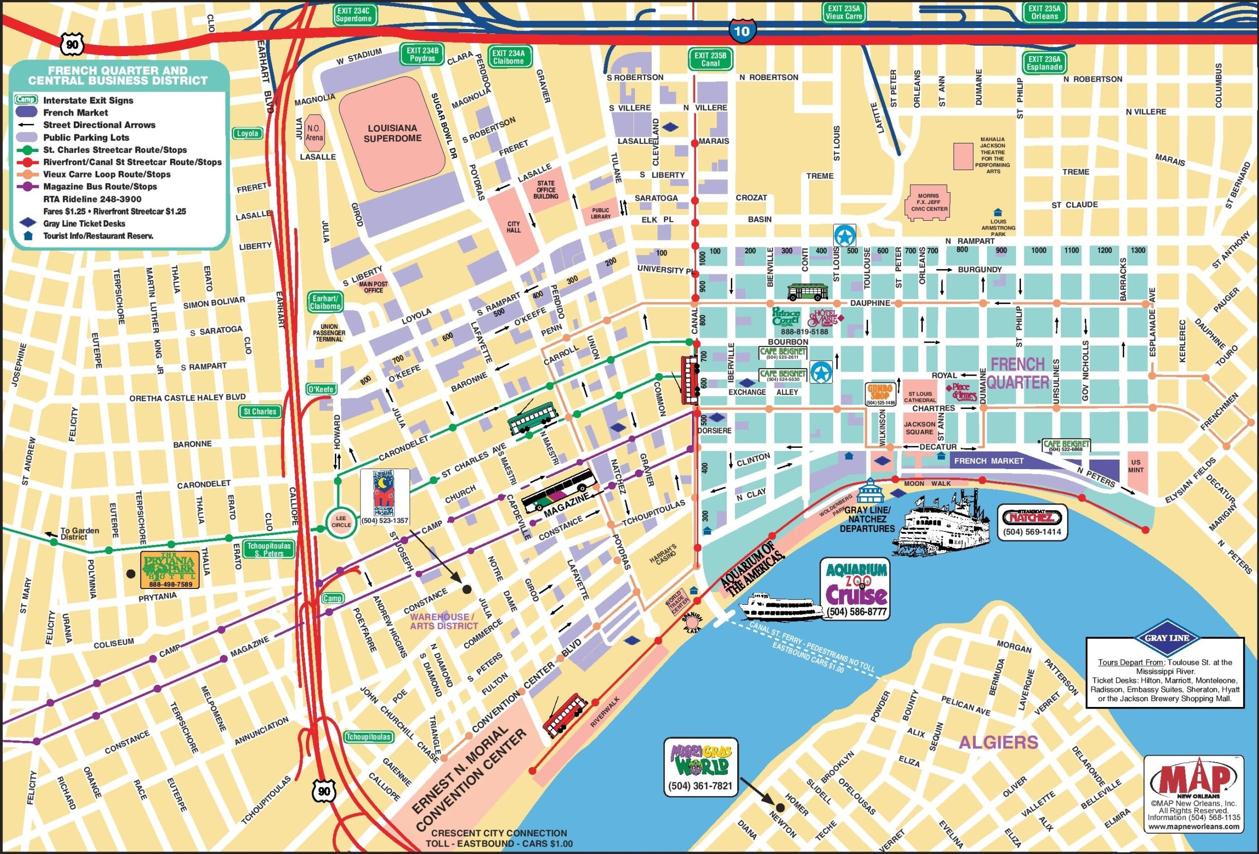 Free Printable New Orleans Map