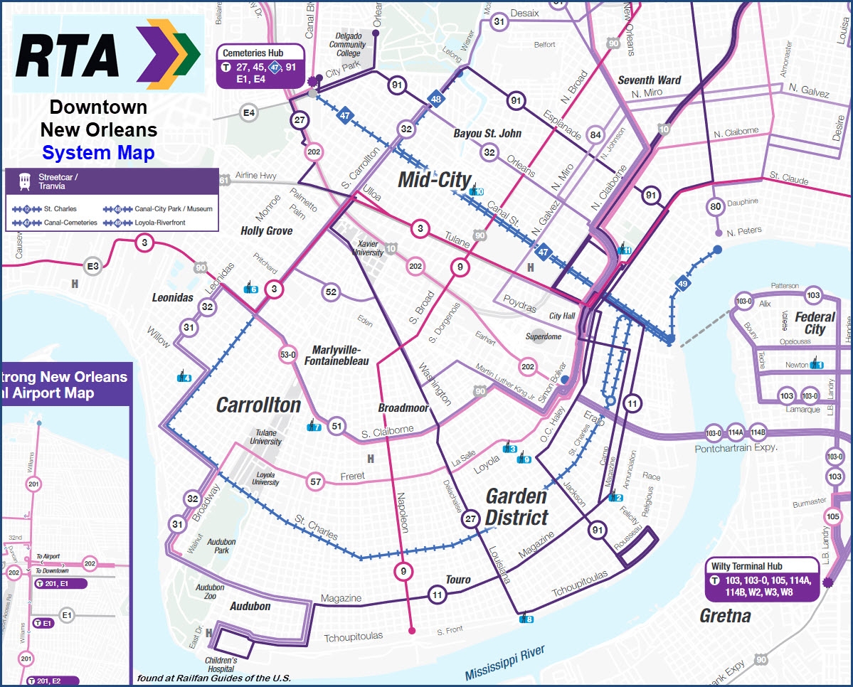 New Orleans Streetcar Map Printable