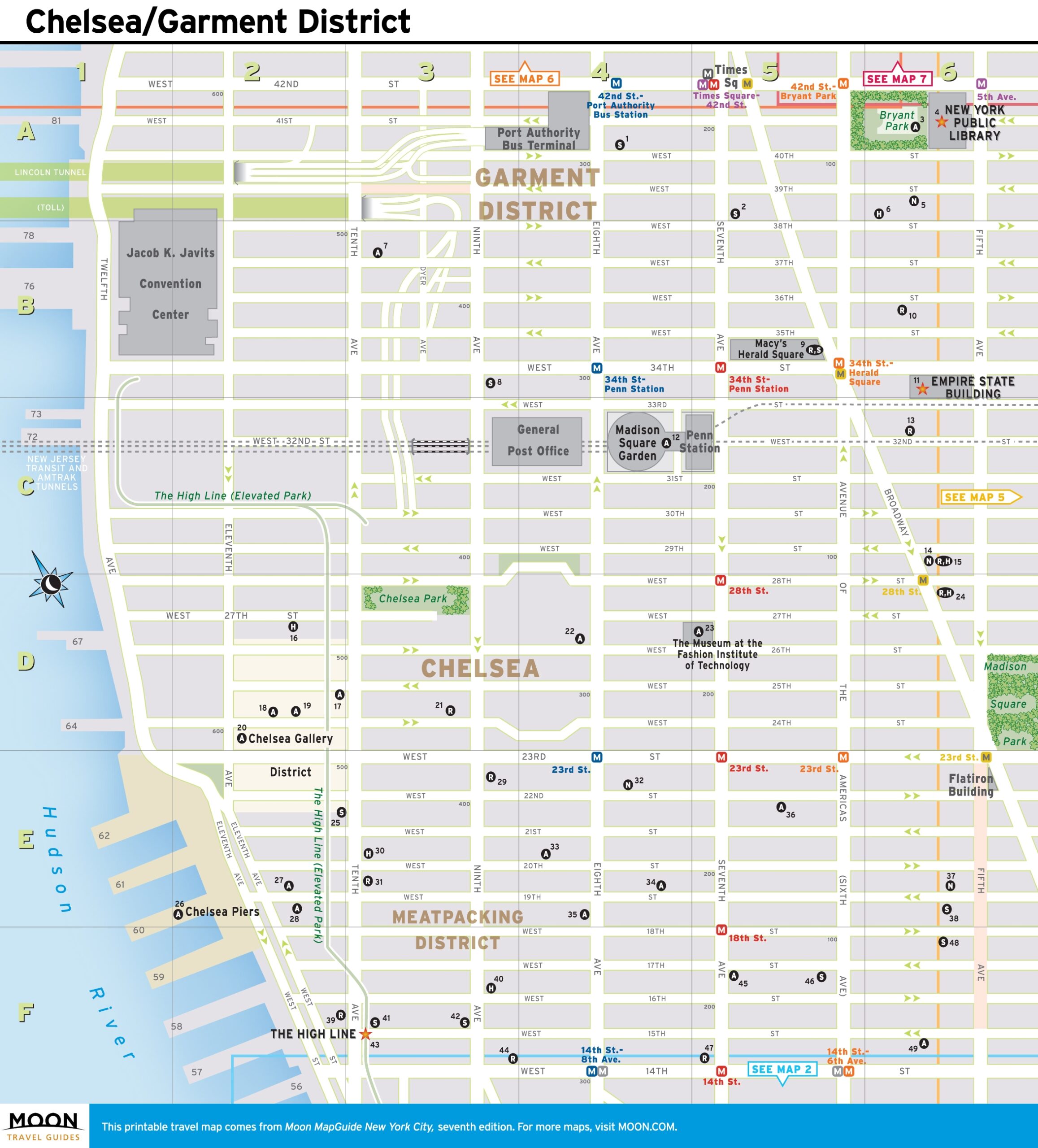 Large Printable Manhattan Map