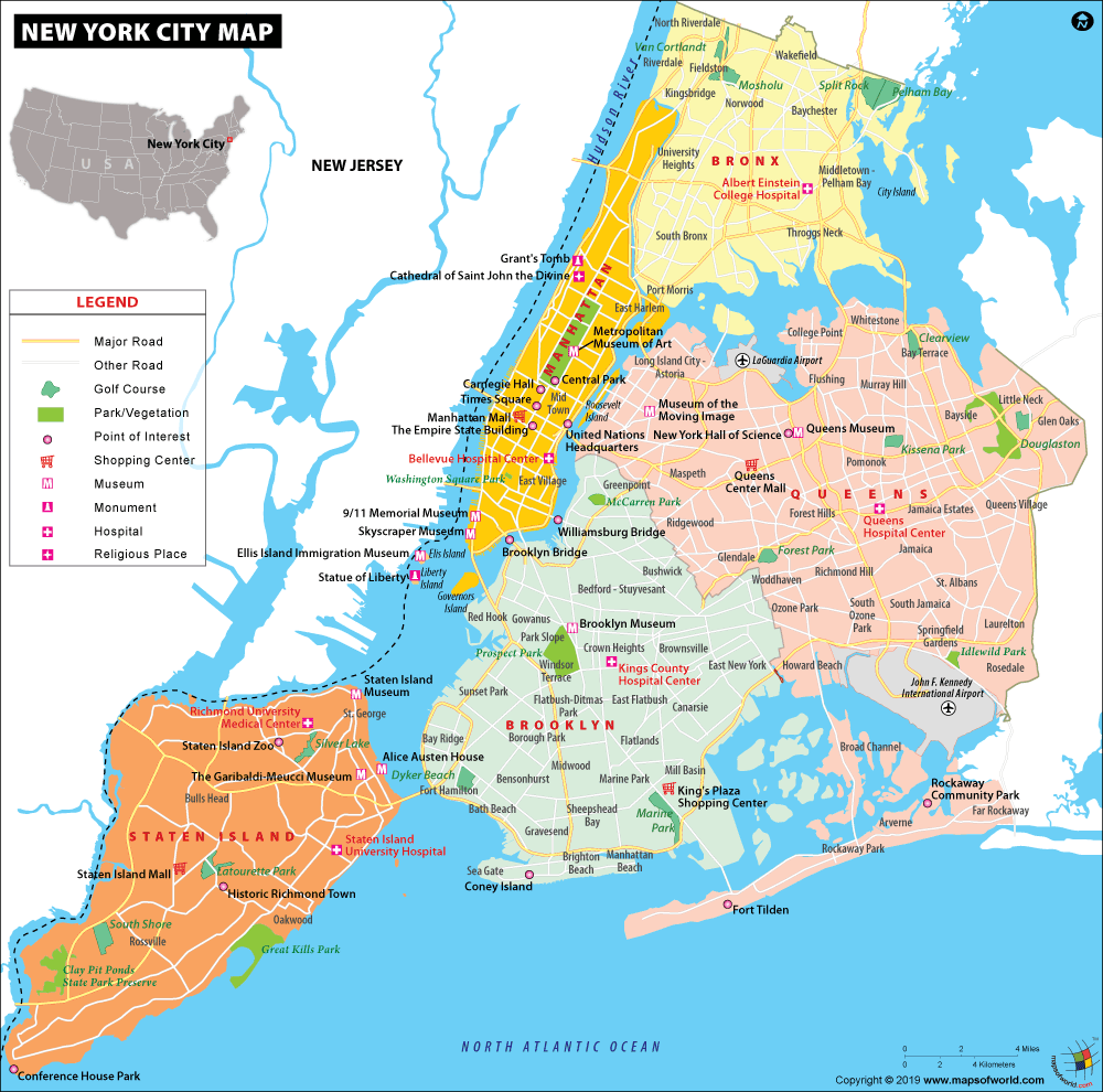 Street Map Of New York City Printable