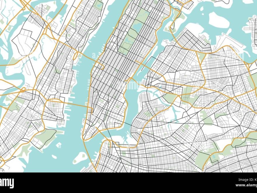New York City Map Hi res Stock Photography And Images Alamy