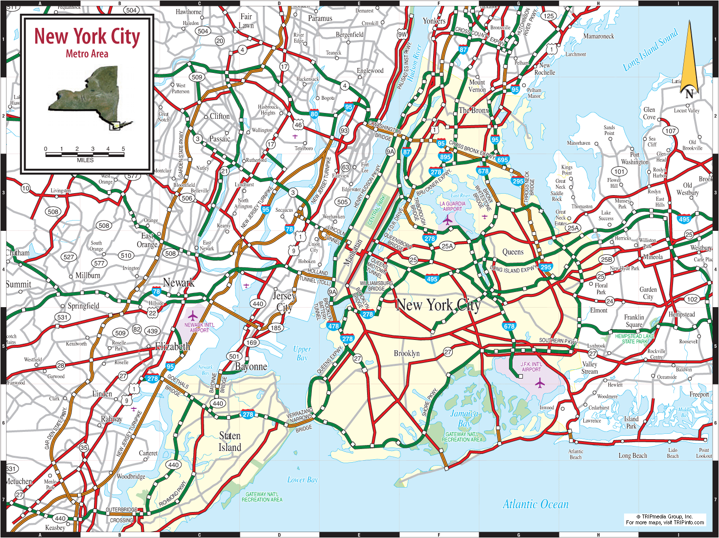 Road Map Of New York State Printable