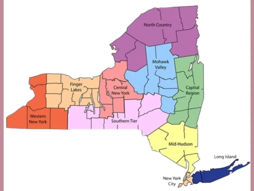 New York County Map Map Of NY Counties And Cities