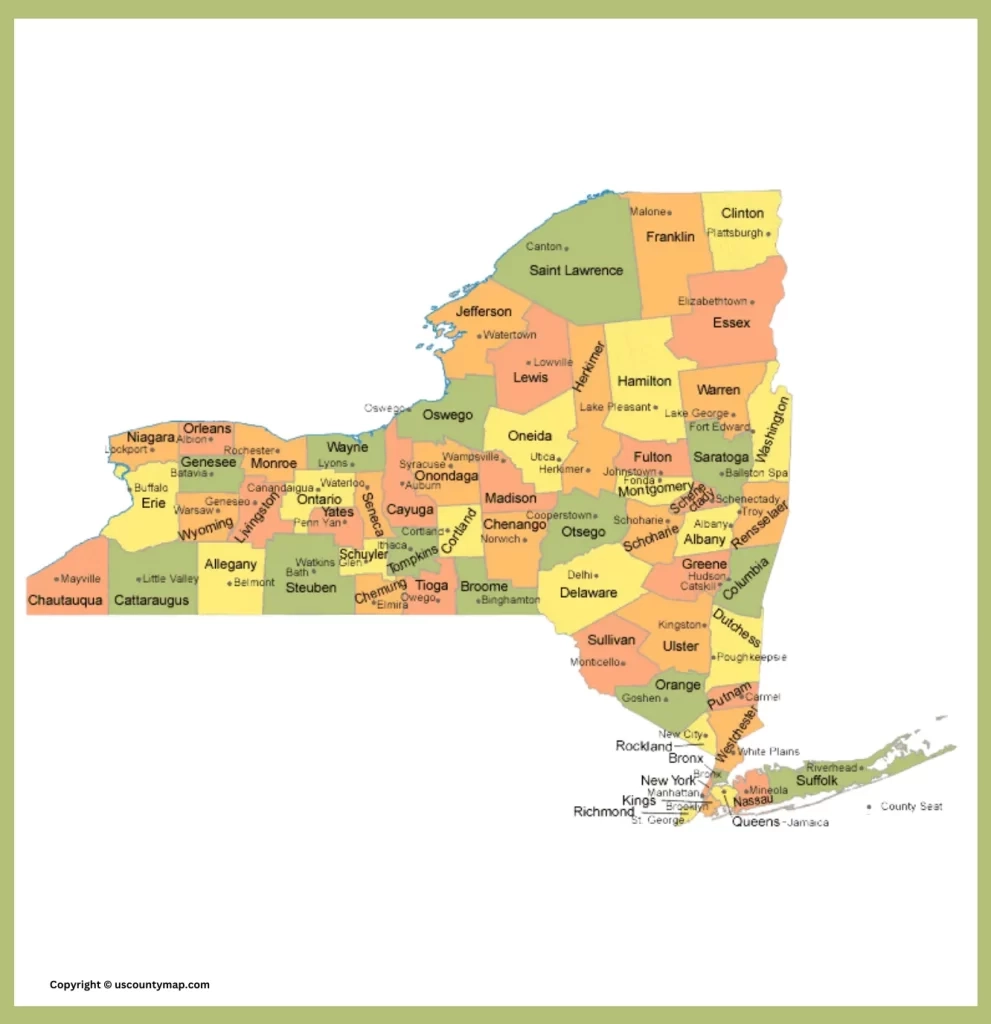 Ny State Map Printable