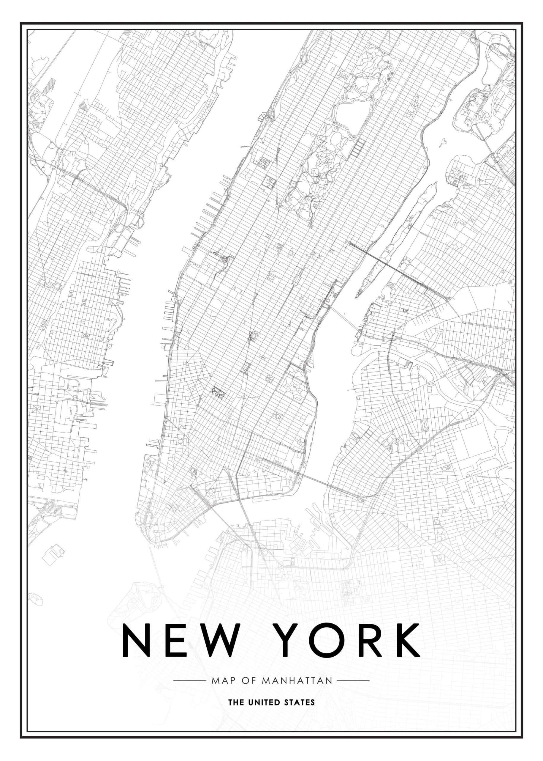 Printable Map Of Manhattan Area