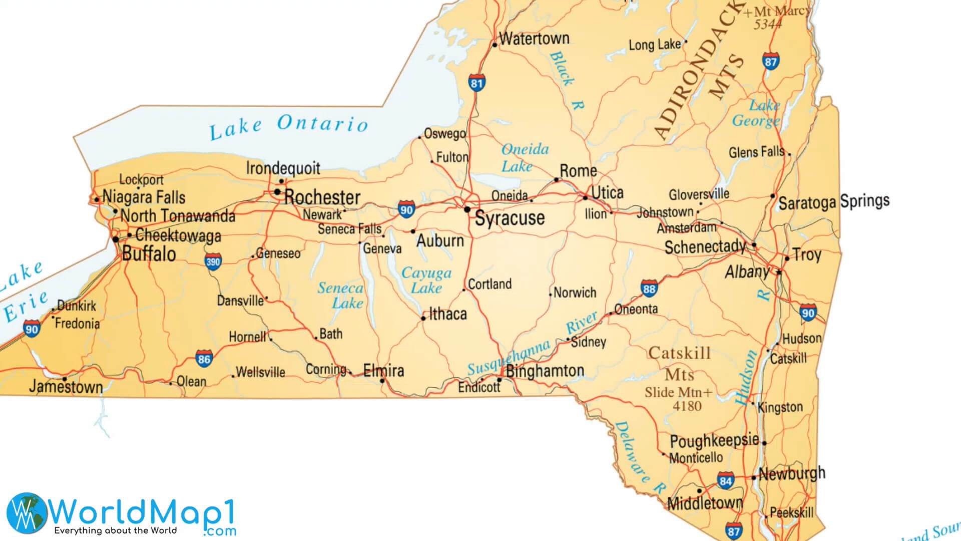 Printable Ny State Map Printable Ny State Map