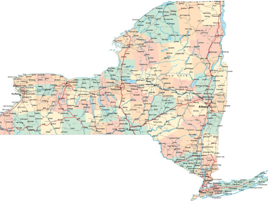 New York Road Map NY Road Map New York Highway Map