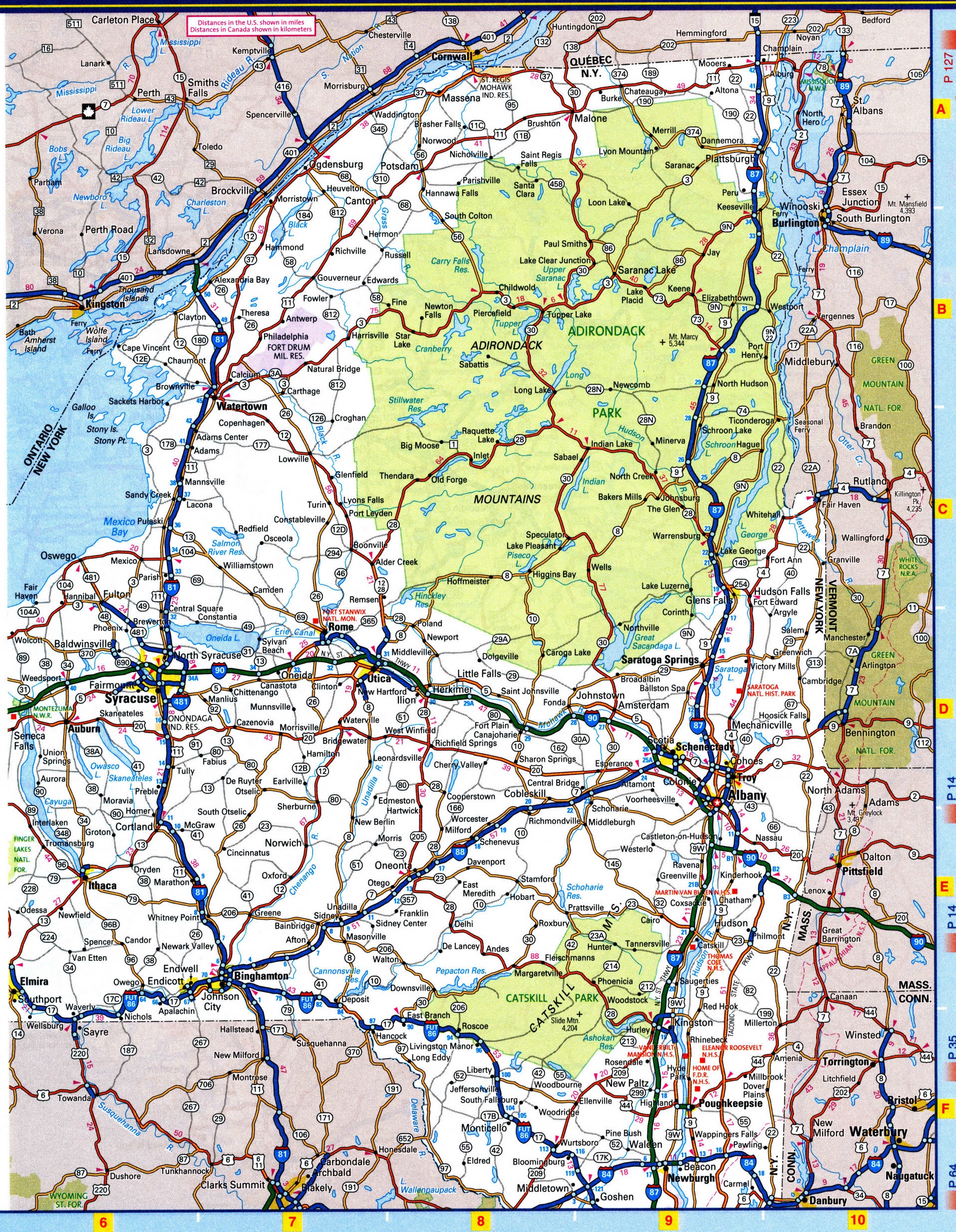 Ny State Road Map Printable