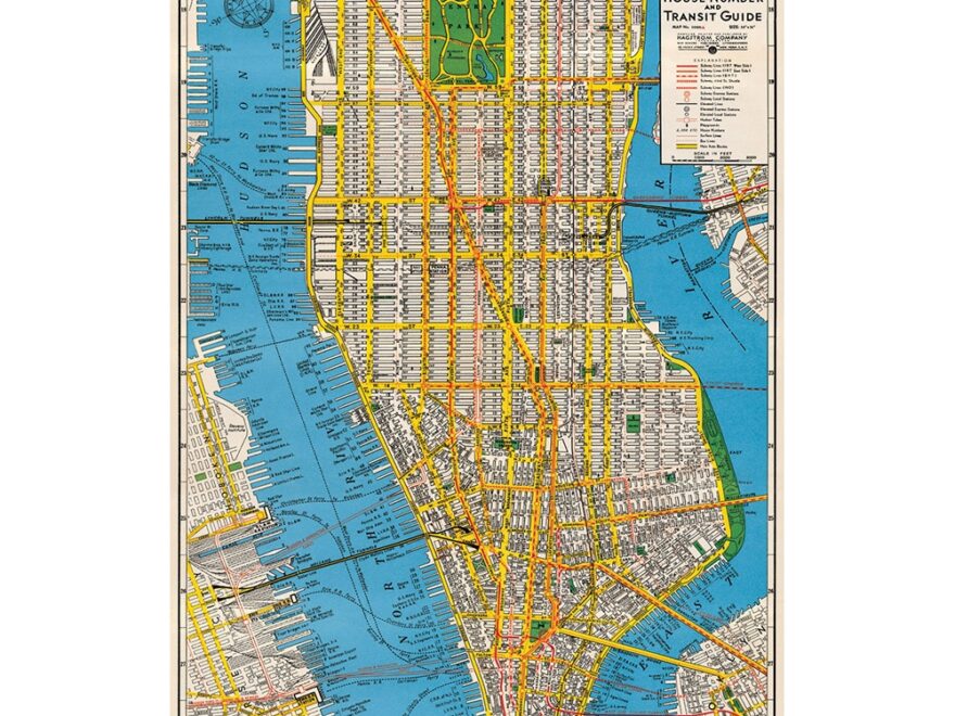 New York Street Map Wrapping Paper Sheet Poster House Shop