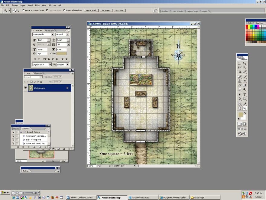 NewbieDM Tutorial Printing Battle Maps To A 1 Scale Www Newbie DM