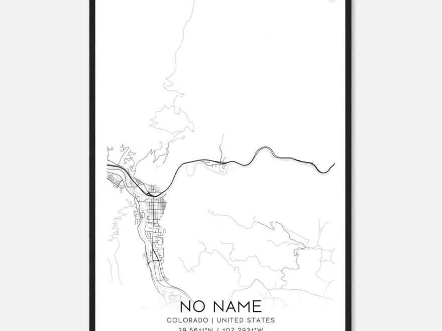No Name Colorado Map Poster Modern Home Decor Wall Art Print Custom Maps Posters