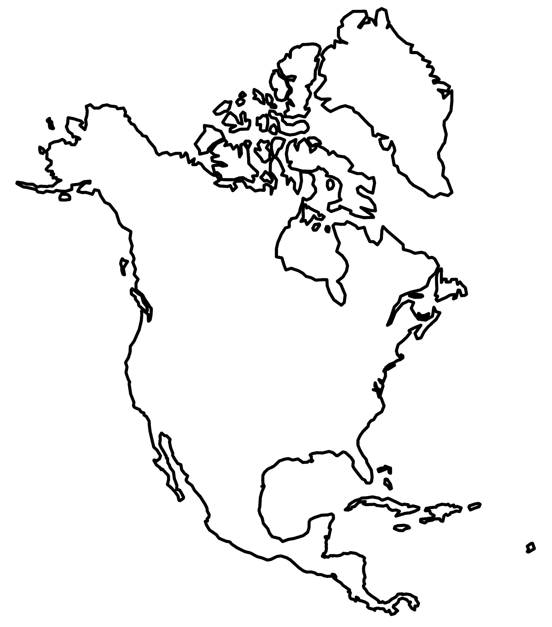 Blank American Map Printable