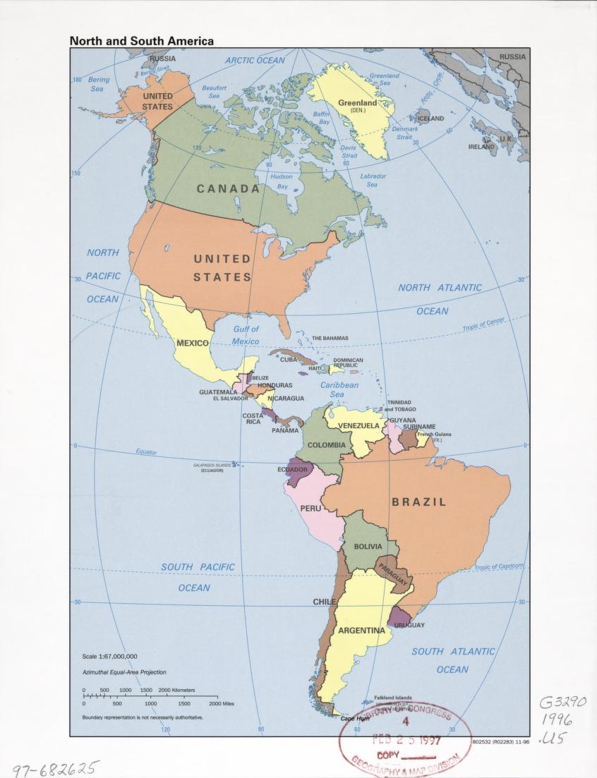 North And South America Library Of Congress