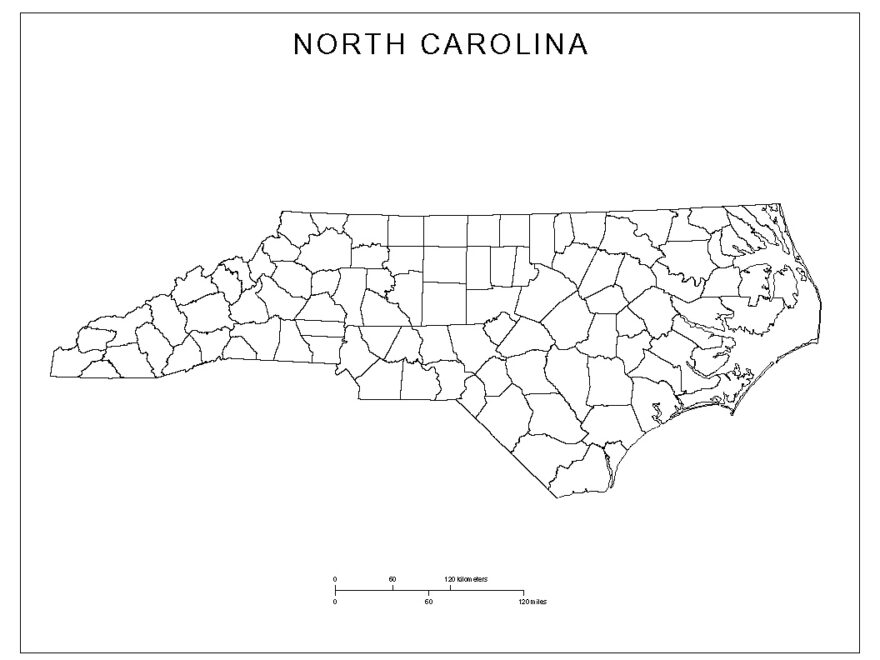 North Carolina Blank Map