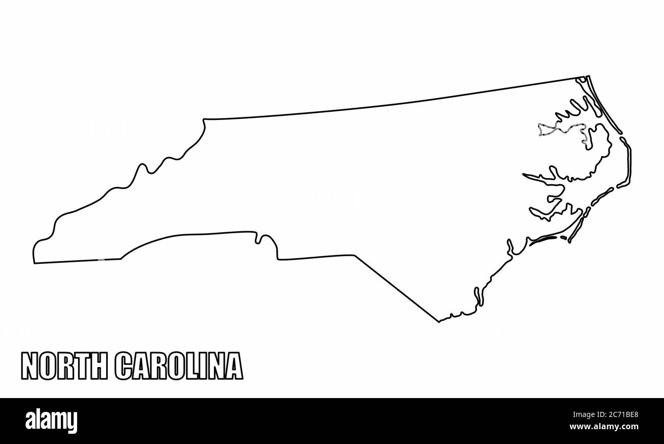 North Carolina Map Outline Printable