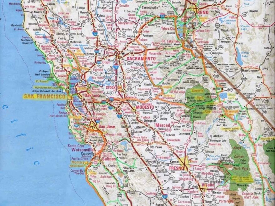 Northern California Map Umpolf