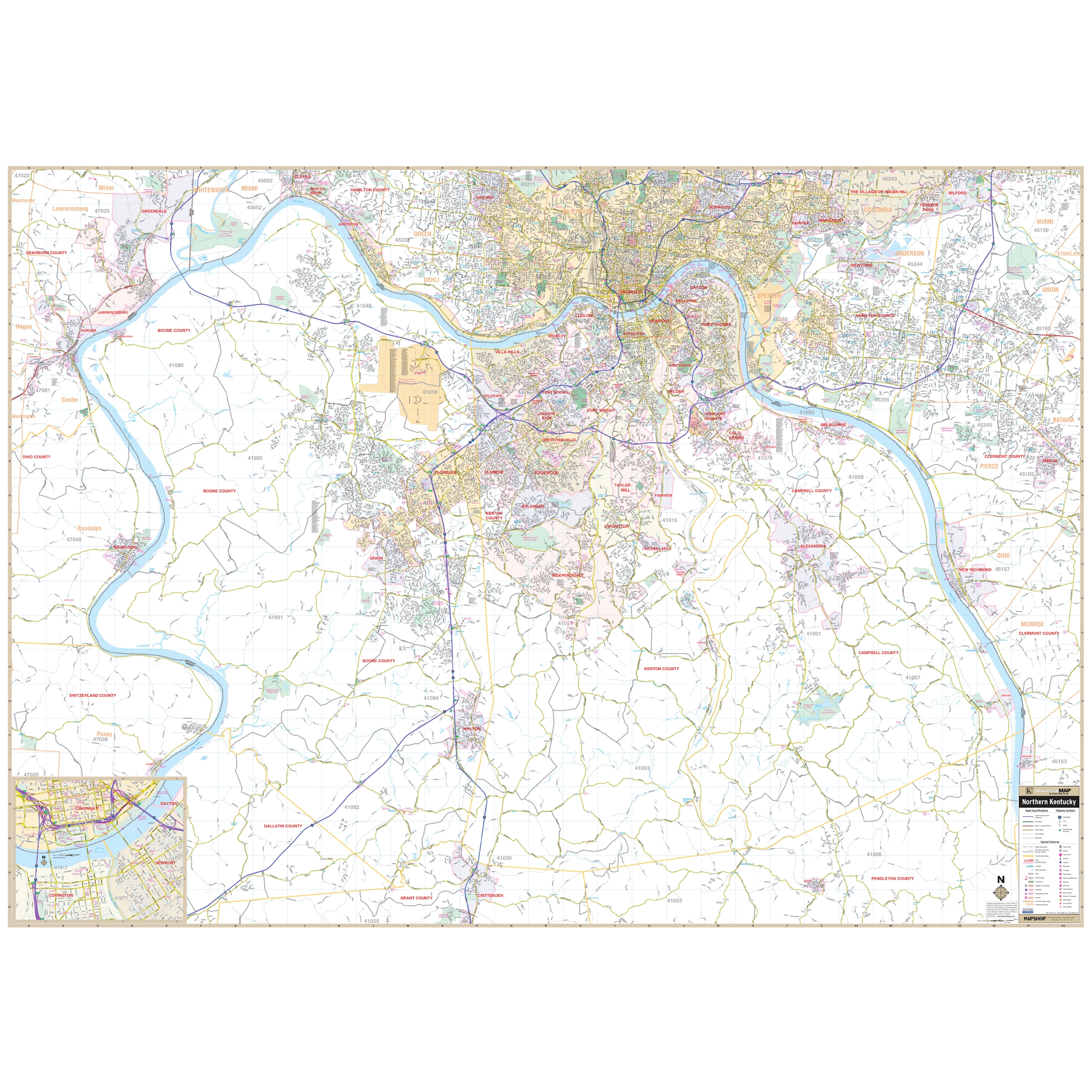 Printable Map Of Northern Kentucky