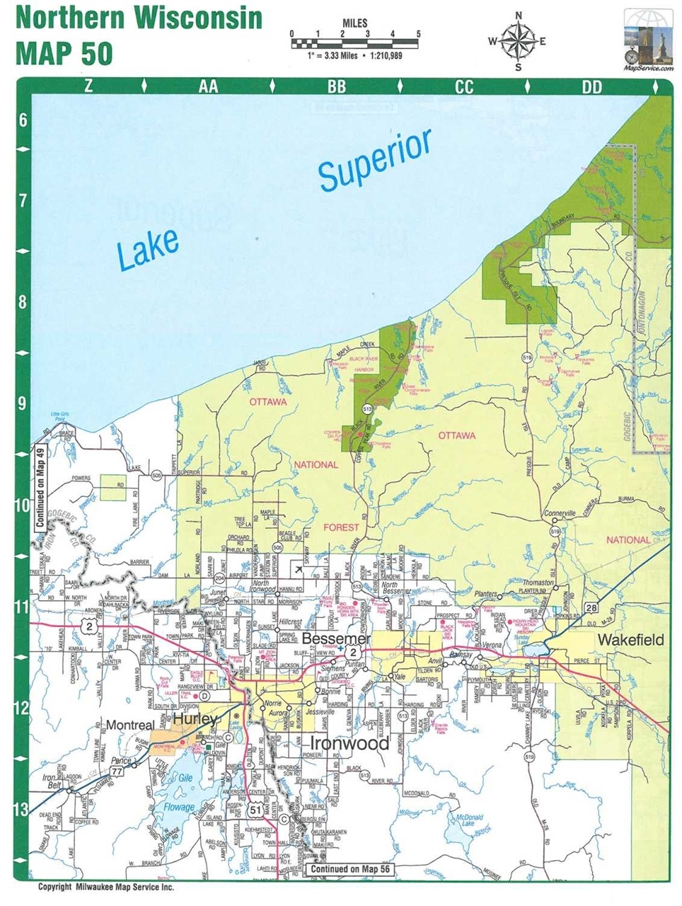 Printable Wisconsin Road Map