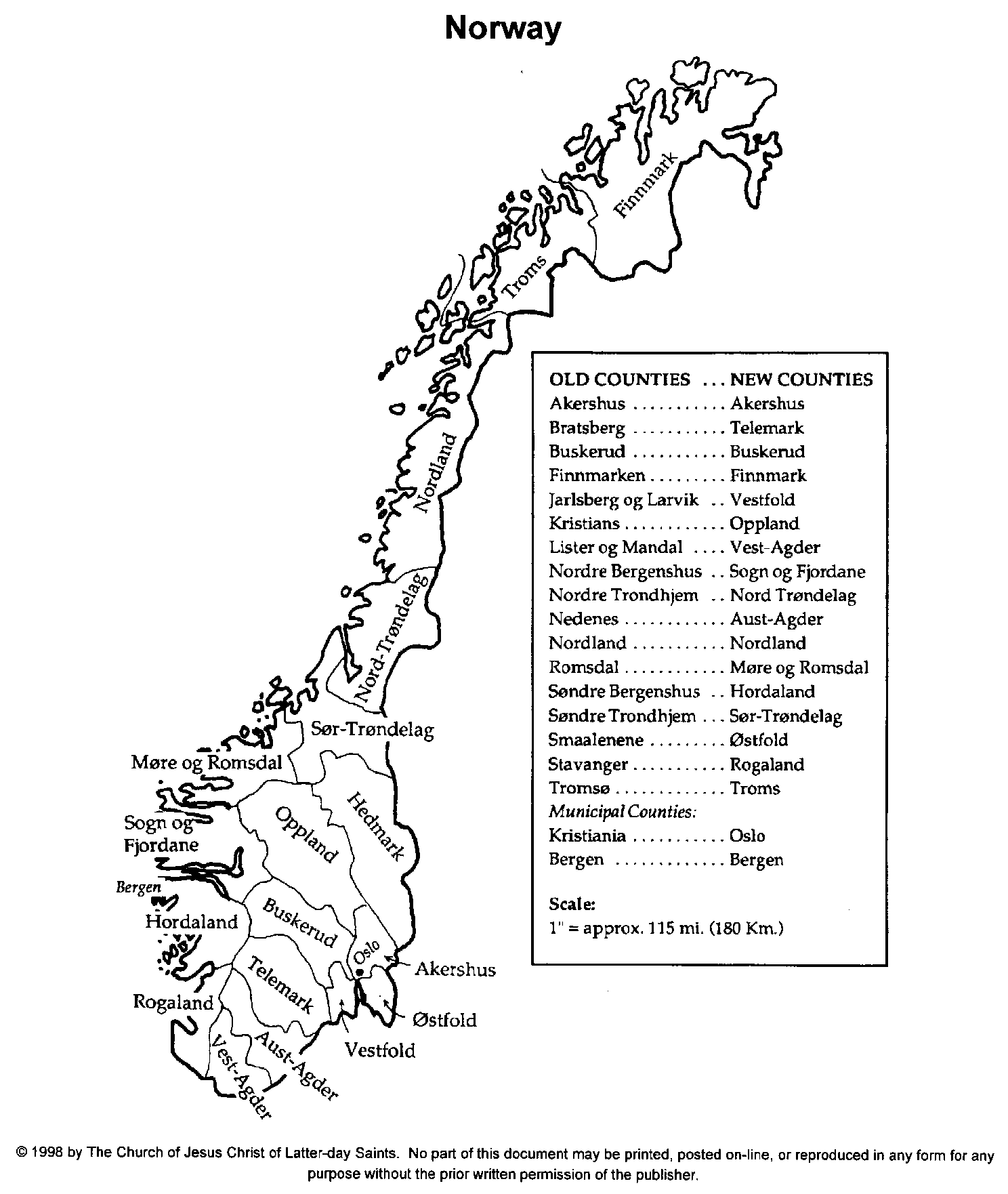Map Of Norway Black And White Printable
