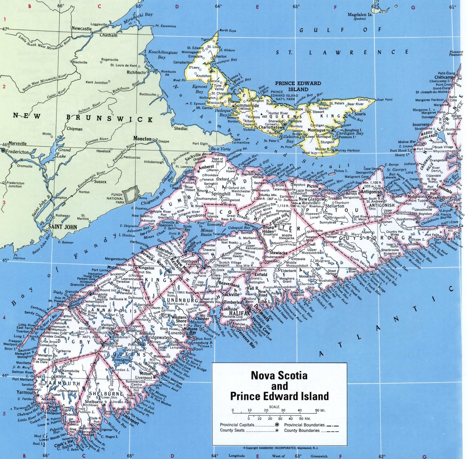 Printable Map Of Nova Scotia Canada