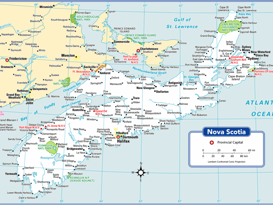 Nova Scotia Maps Facts World Atlas