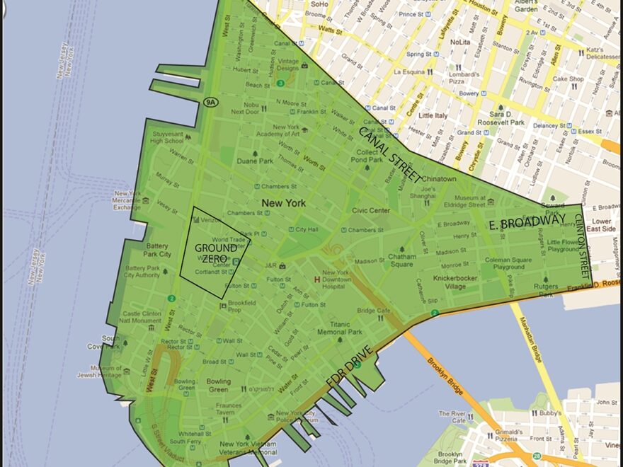 NYC Map Of Exposure Zone VCF