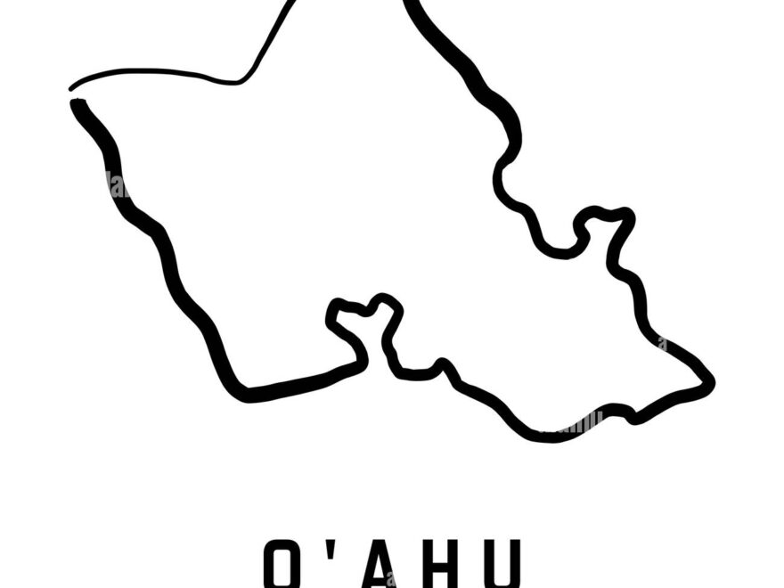 Oahu Map Vector Vectors Cut Out Stock Images Pictures Alamy